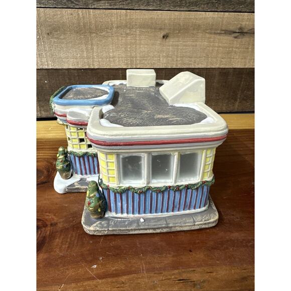 Retro Ville Pop's Diner Santa's Workbench Village Pops Diner 2005 In Box - Picture 4 of 7